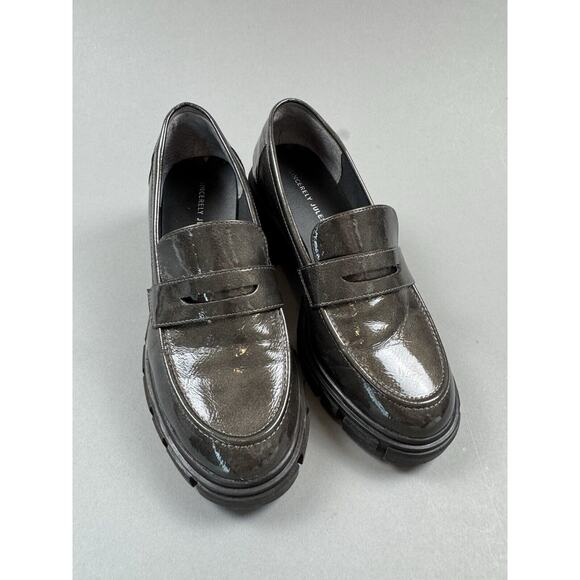 Sincerly Jules Shoes - Sincerely Jules Loafer Olive Green Patent Dylan Chunky 90s Preppy Penny 9